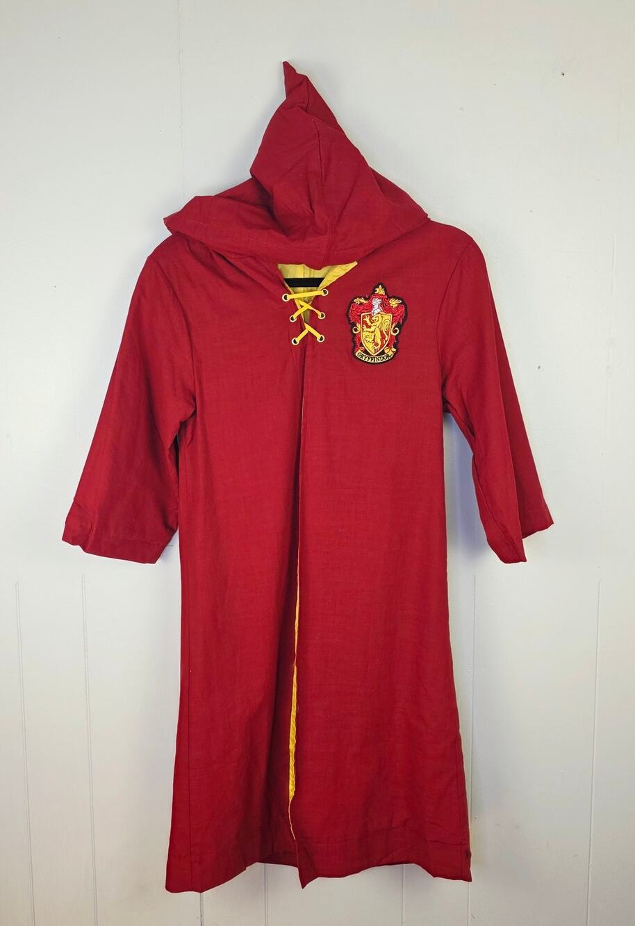 Harry Potter Gryffindor Quidditch Child Robe Costume One Size Red Hooded Wizard